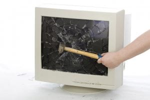 smashed monitor