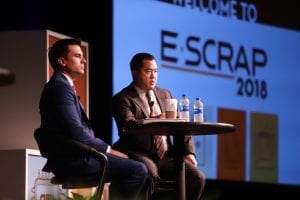 Presenters on stage at the 2018 E-Scrap Conference.