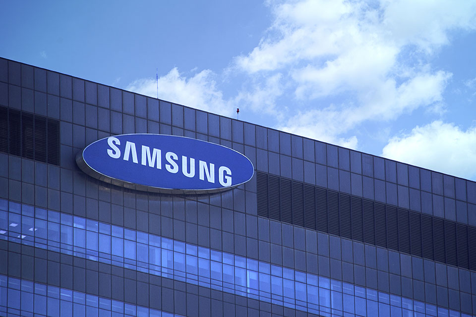 Exterior of Samsung office building.