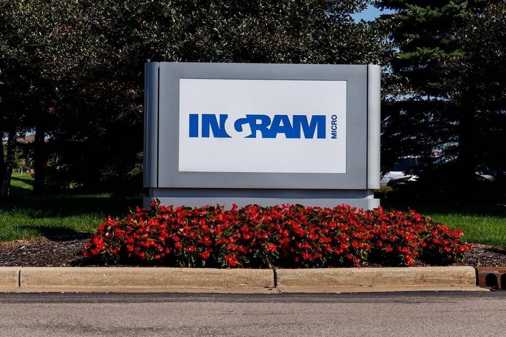 Ingram Micro sign at one of the company's facility.