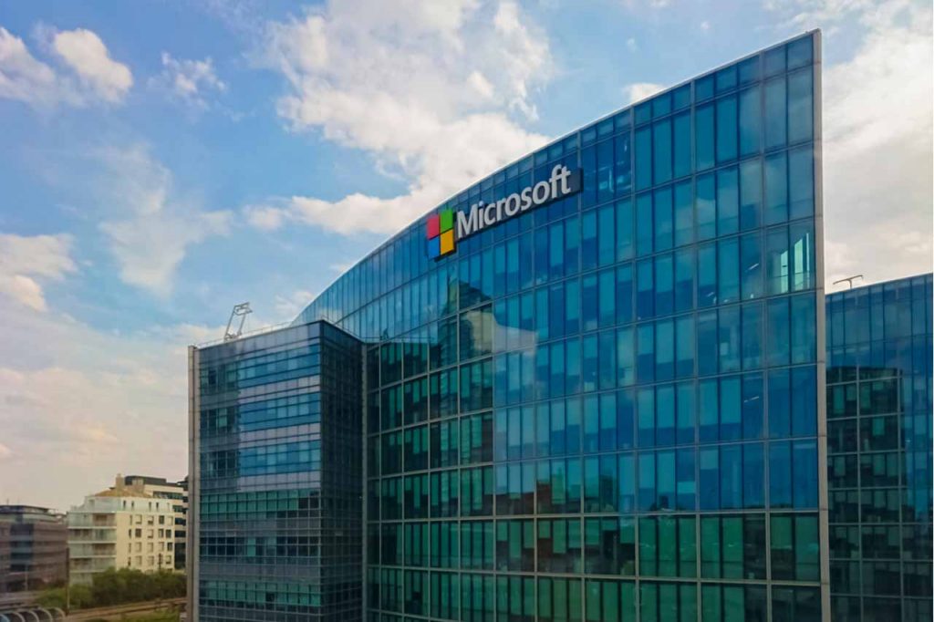 Microsoft company building exterior.