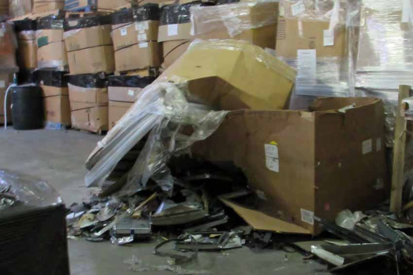 CRT materials spilled in the former Closed Loop facilitiy.