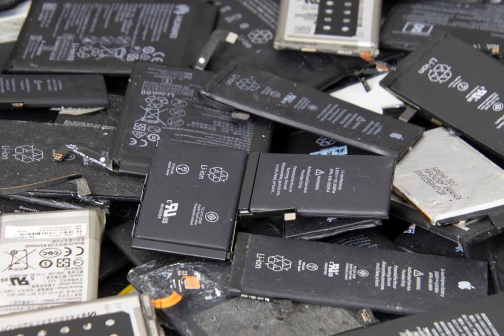 Collect cellphone batteries for recycling.