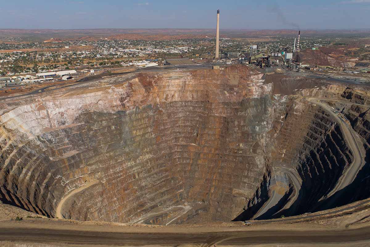 Glencore's Mount Isa Mine seen from above.