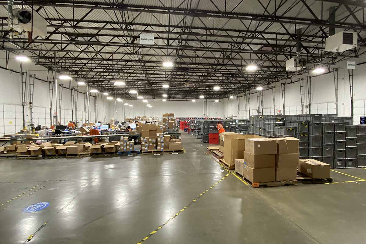 Inside Green Wave Electronics' Atlanta processing facility.
