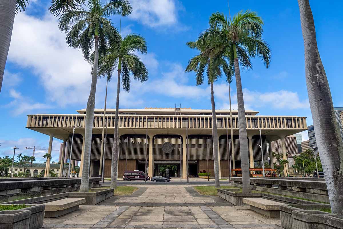 Hawaii's state capitol building.