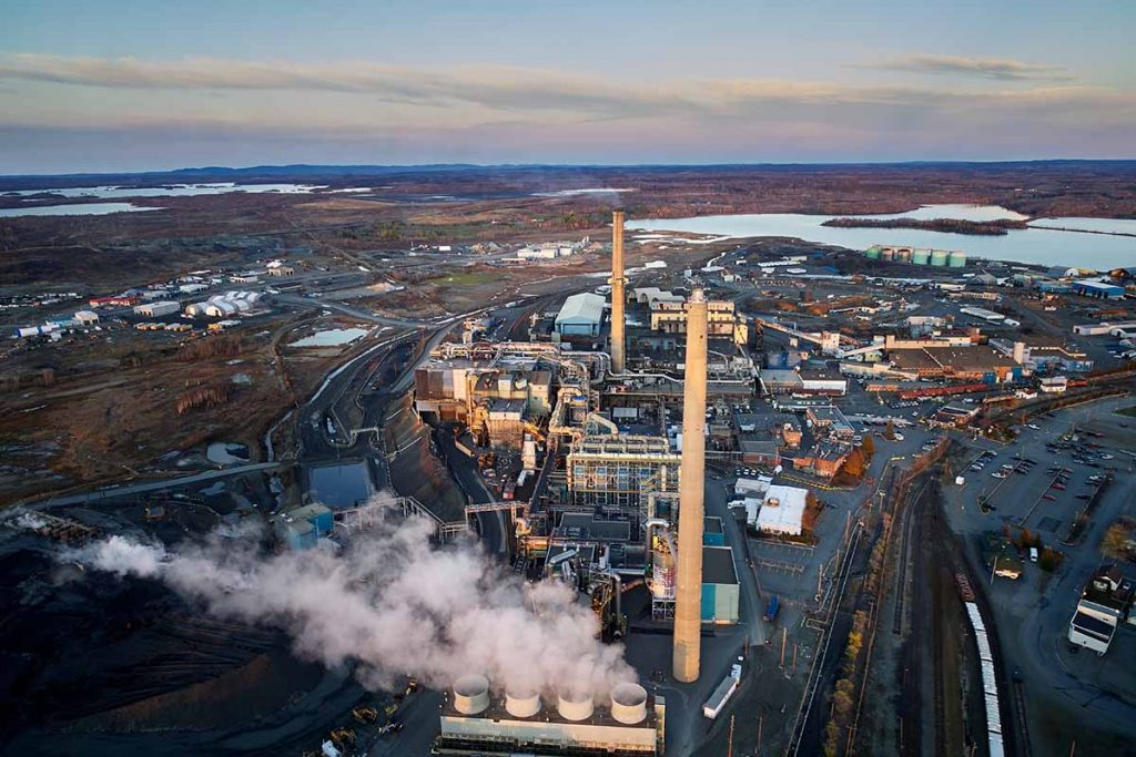 Glencore's Horne smelter aerial view.