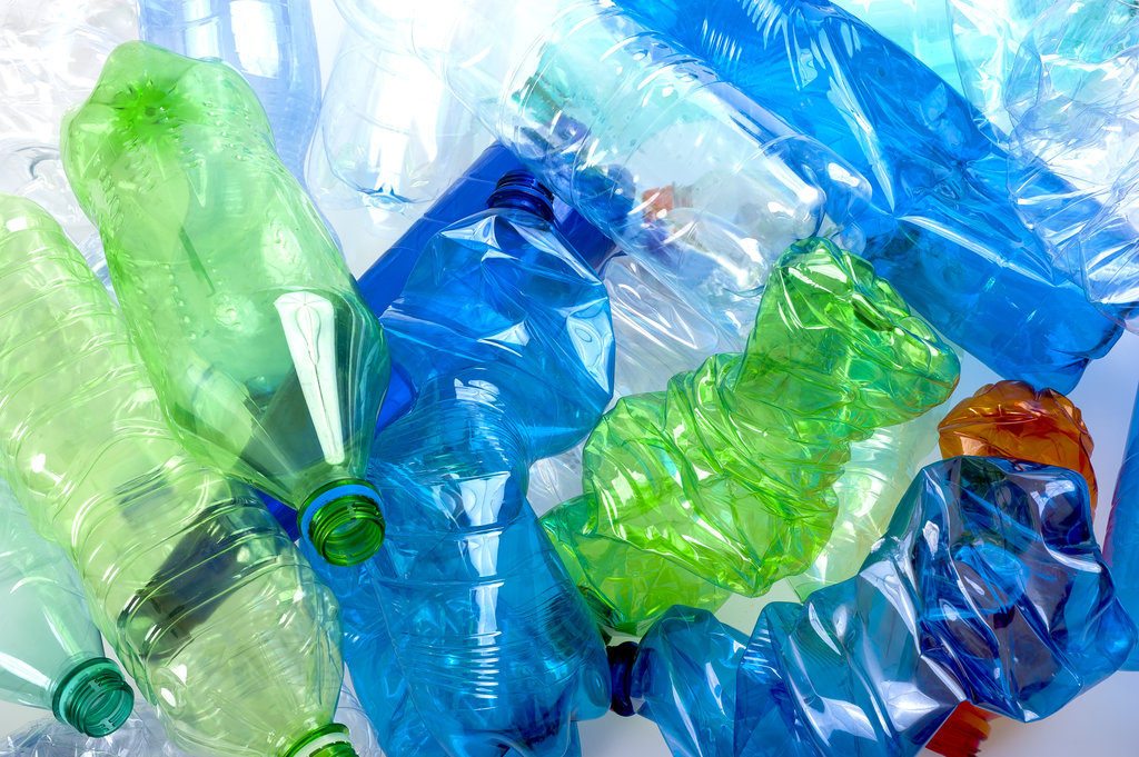 PET bottles for recycling.