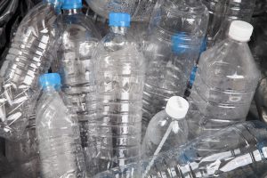 PET water bottles for recycling