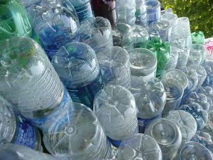 PET bottles for recycling.