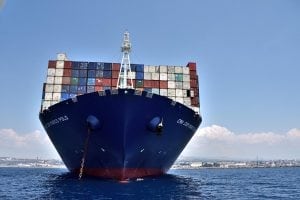 cargo ship on water