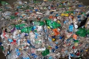 Baled PET bottles