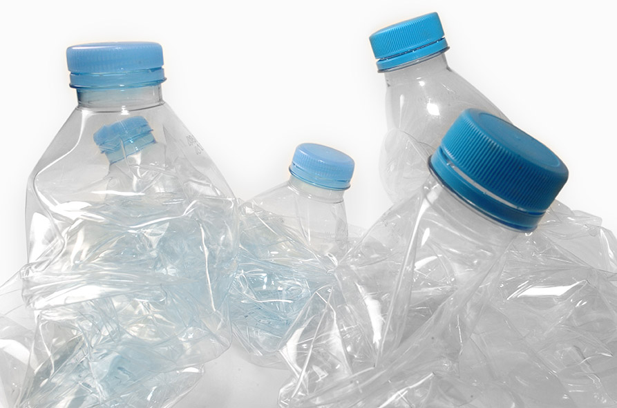 PET bottles for recycling.