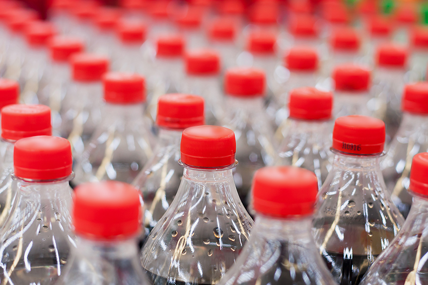 Plastic soda bottles.