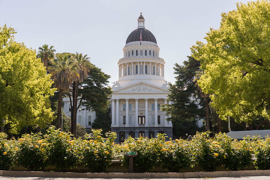 California's state capitol building in Sacramento.