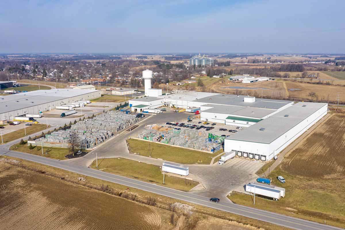 Aerial view of the Evergreen facility in Clyde, Ohio.