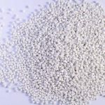 Plastic resin on a white background.