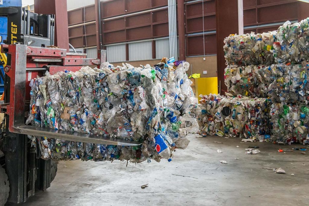 Plastics processing in Republic's Las Vegas recycling facility.