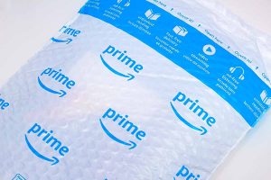 Amazon Prime plastic bubble shipping mailer.