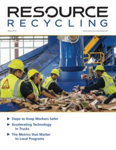 Resource Recycling magazine, May 2016