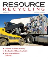 Resource Recycling magazine, Sept. 2016