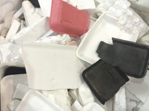 Polystyrene packaging materials