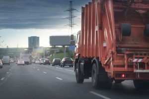 truck on city road