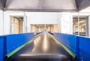 Conveyor belt at a MRF.