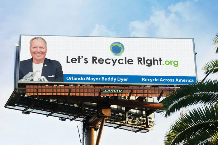 Billboard from Recycle Across America.