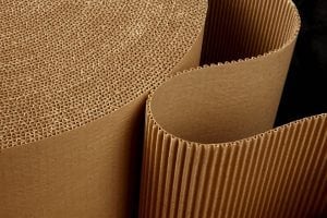 A roll of containerboard.