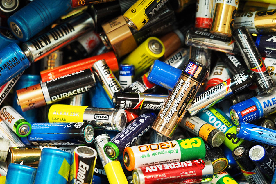 Batteries of various sizes.