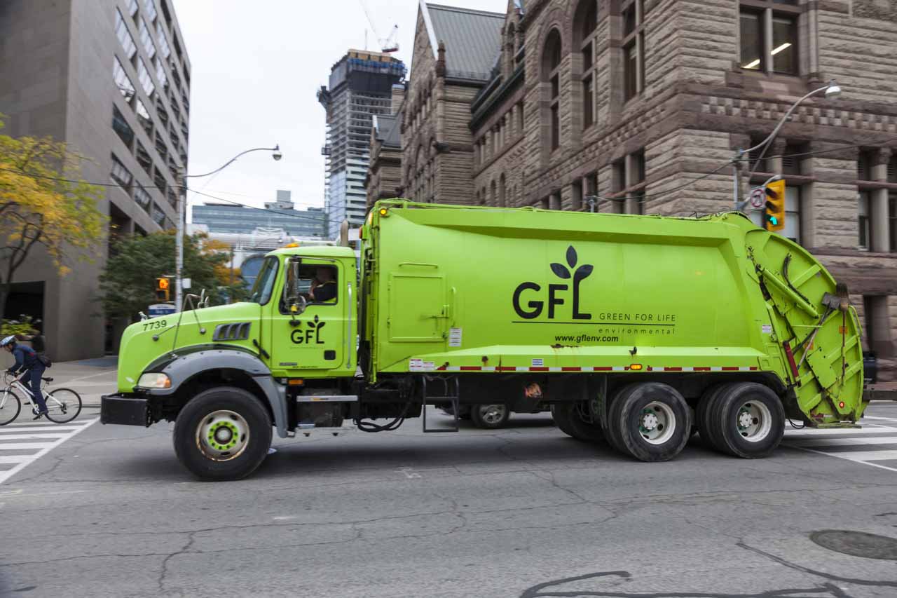 GFL waste hauling truck.
