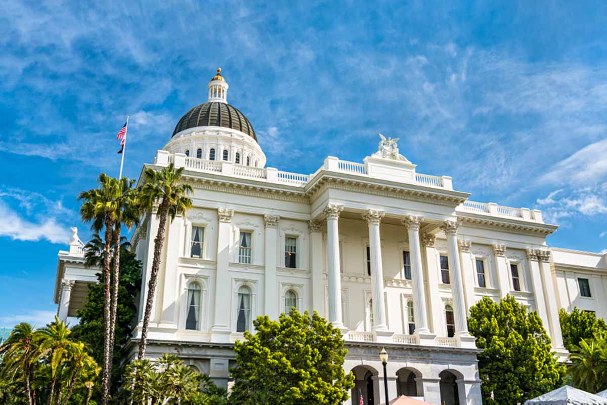 California state capitol building in Sacramento.