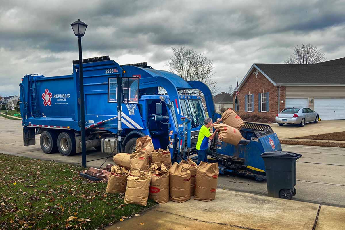 Republic Services waste collection truck.