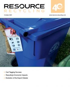 Resource Recycling October 2021 issue cover