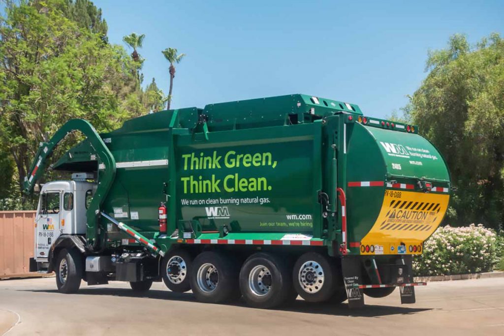 Waste Management collection truck.