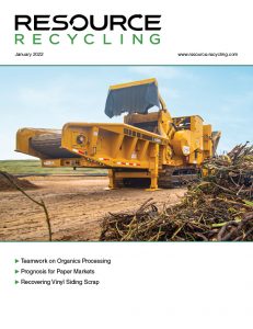 January 2022 Resource Recycling magazine cover