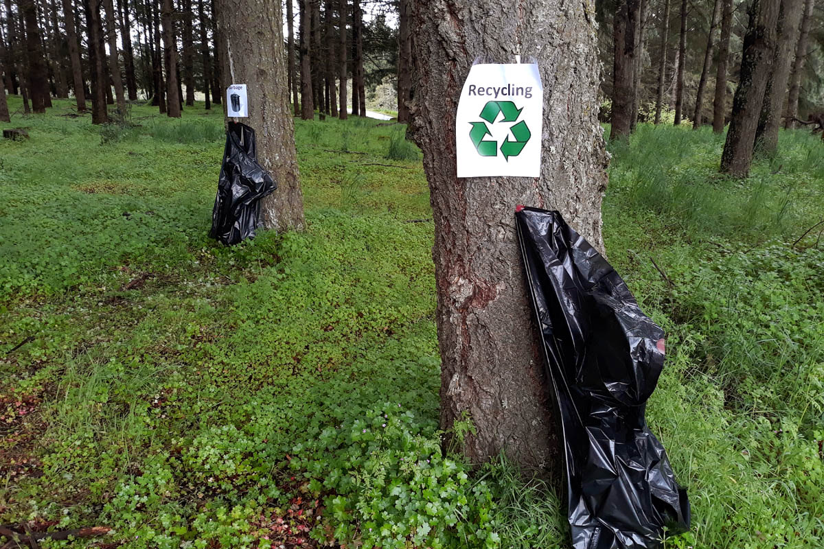 Waste and recycling bags used at Envirothon.