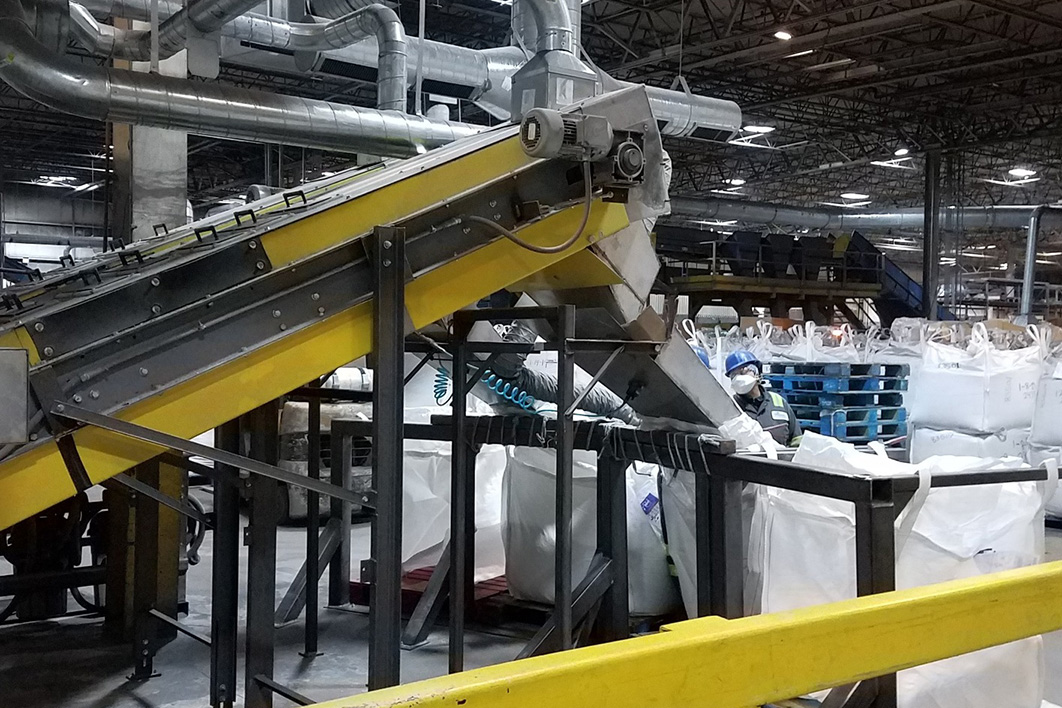 CRT glass processing equipment at URT.