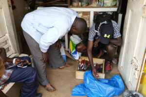 E-scrap collection in Uganda.