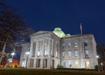 North Carolina capitol building in Raleigh.