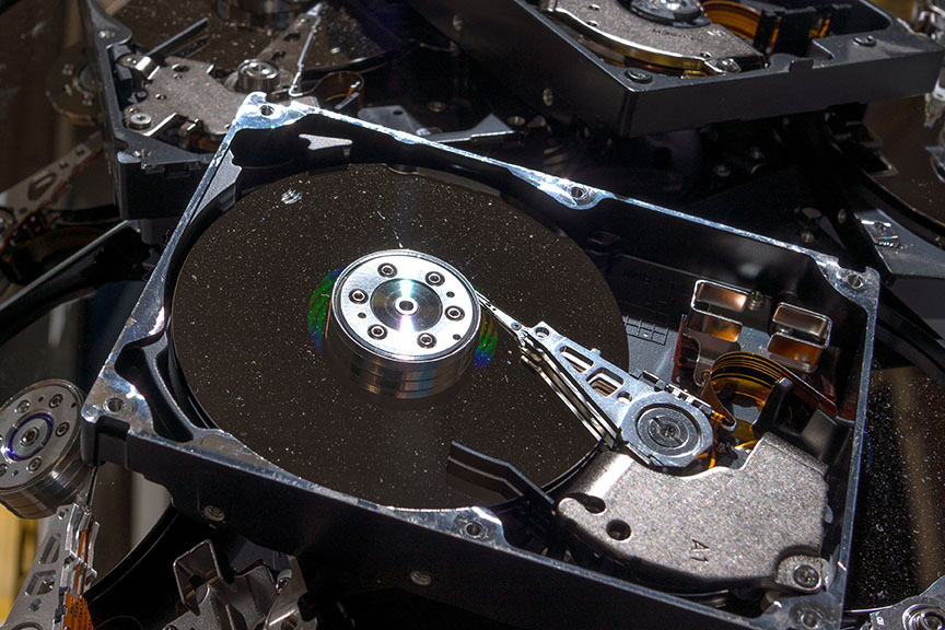 Scrap hard drives.