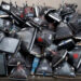 A pile of CRTs gathered for recycling.