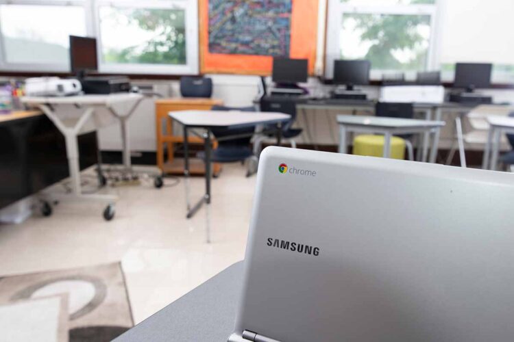 Google Chromebook in a classroom.