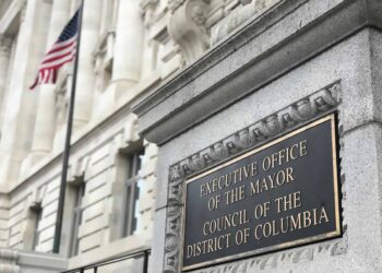 Sign on building for the Government of the District of Columbia.