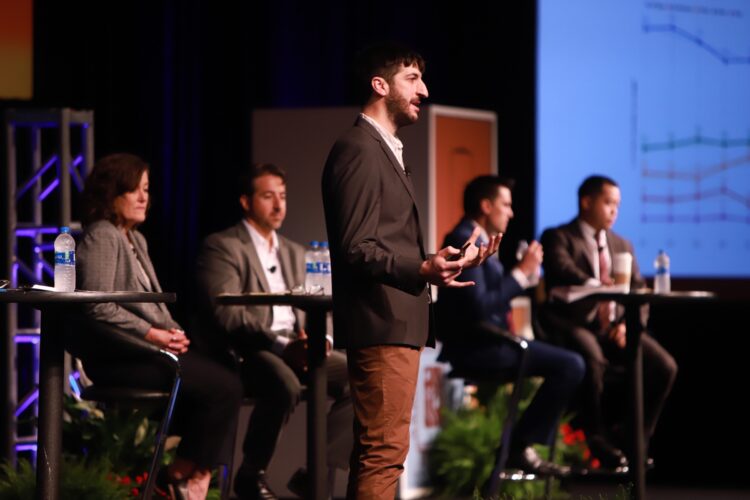 Presenters on stage at the 2018 E-Scrap Conference.