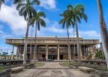 Hawaii's state capitol building.