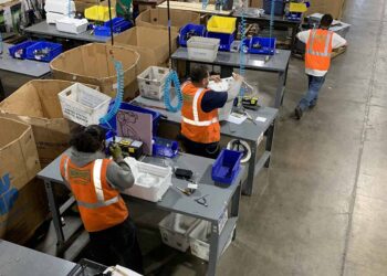 Homeboy Electronics Recycling employees at work