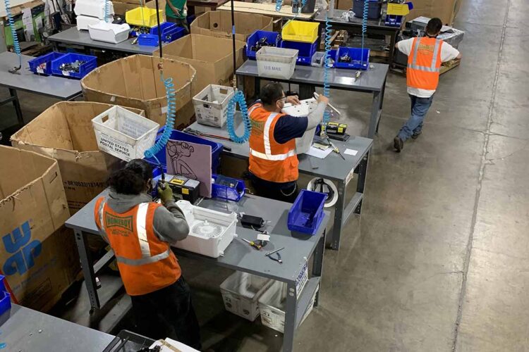 Homeboy Electronics Recycling employees at work