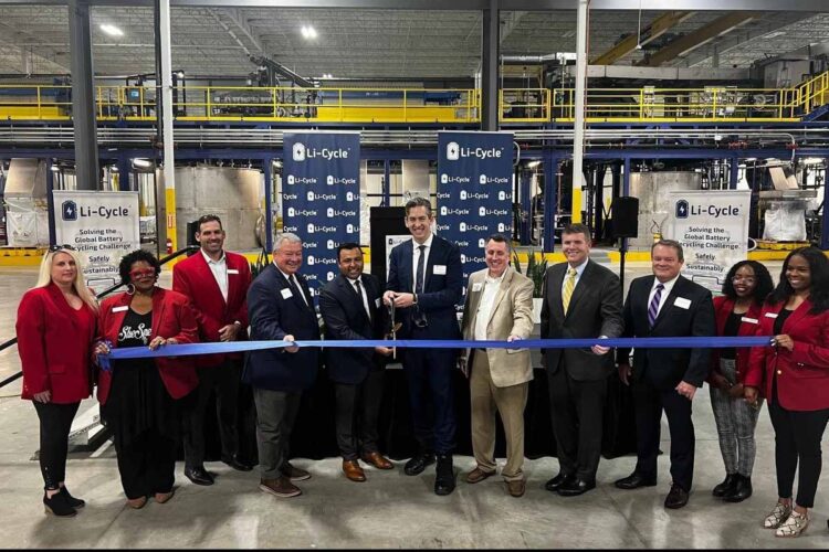 Ribbon cutting at the Li-Cycle Alabama facility.